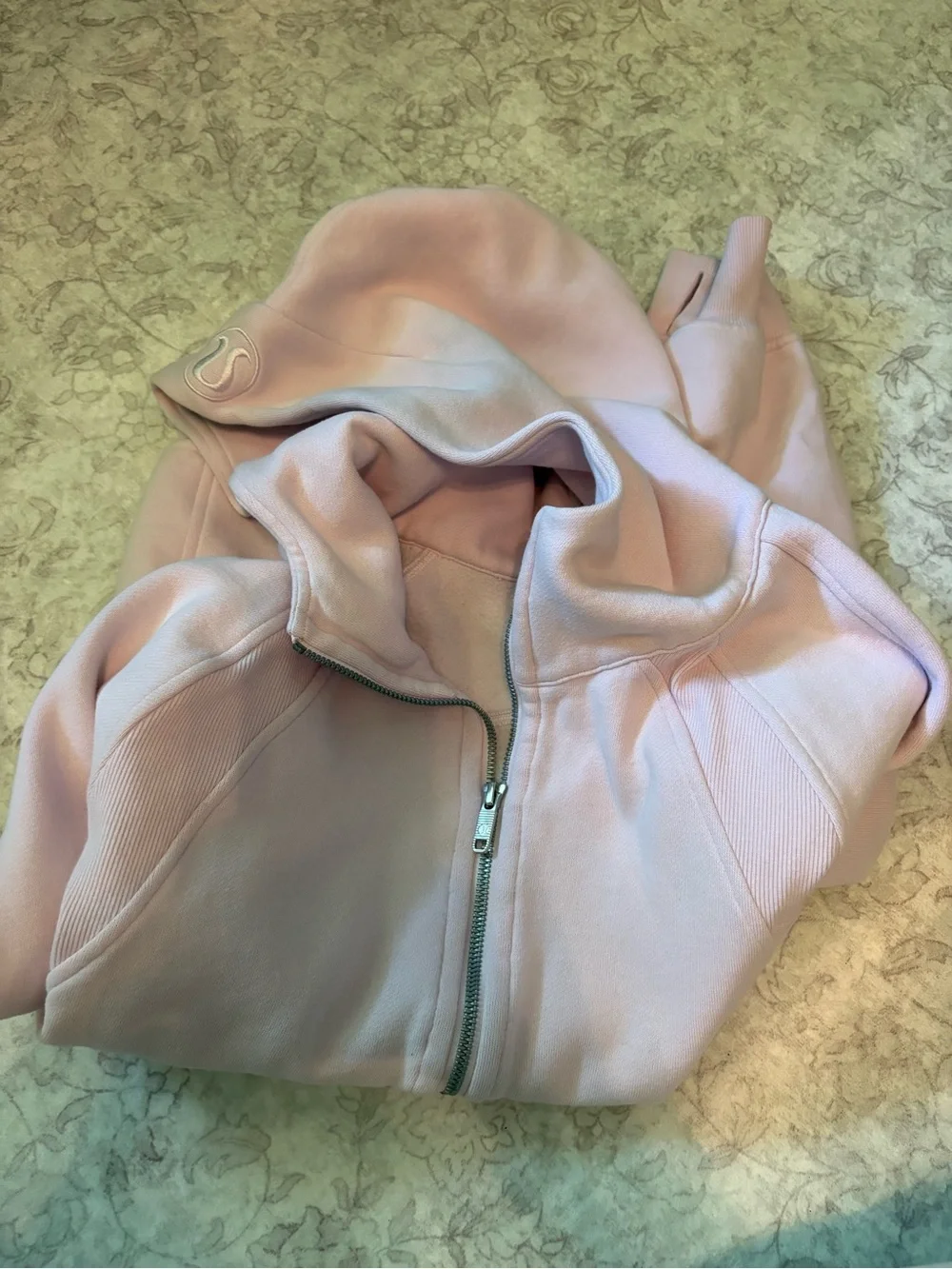 lululemon athletica Pale Pink quarter-Zip hooded Jacket
